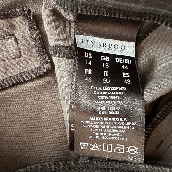 Liverpool Jeans Company Black Plaid Pants - Picture 5 of 5